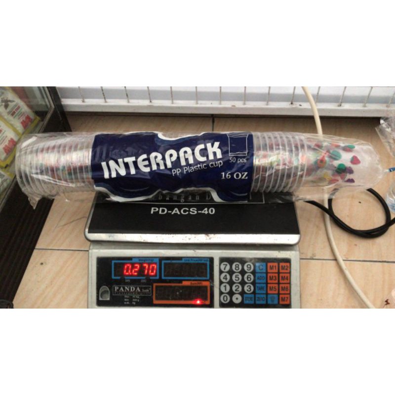 Cup 16 Oz Interpack || Gelas Plastik Datar Motif Buah