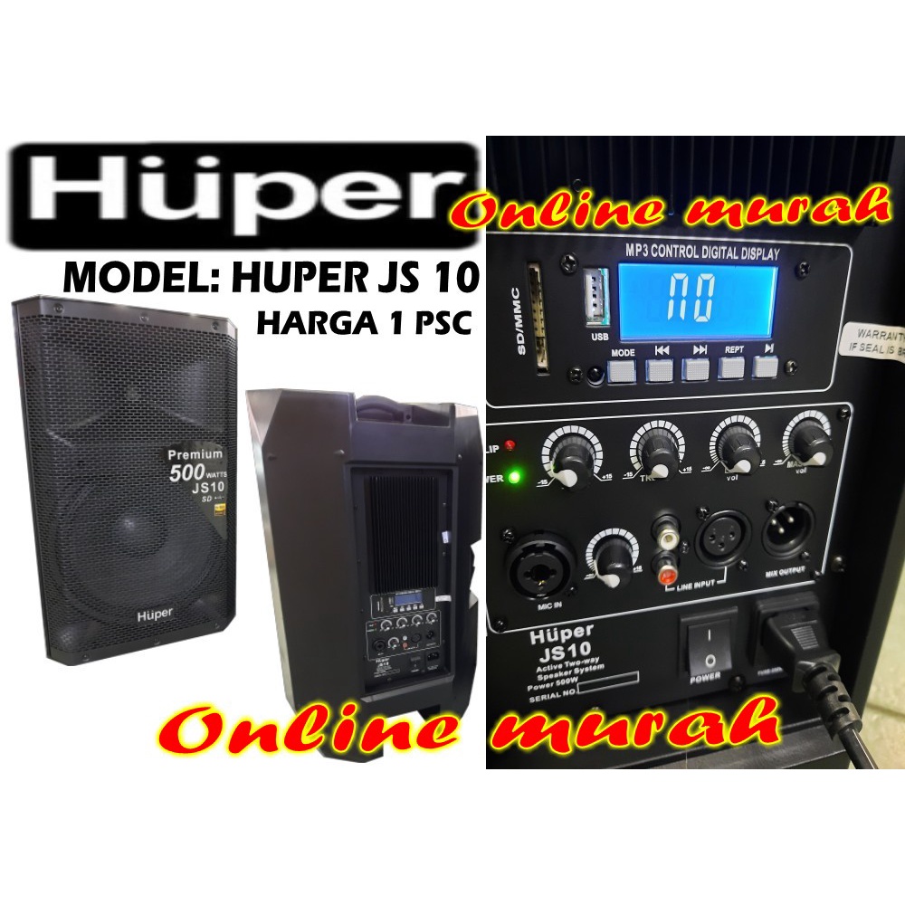 speaker aktif huper js 10 huper js10 harga 1 buah garansi resmi ori