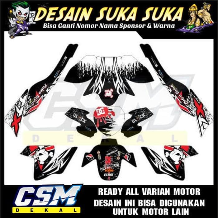 689 Dekal Decal Motor Vixion Nvl Nva Stiker Sticker Striping