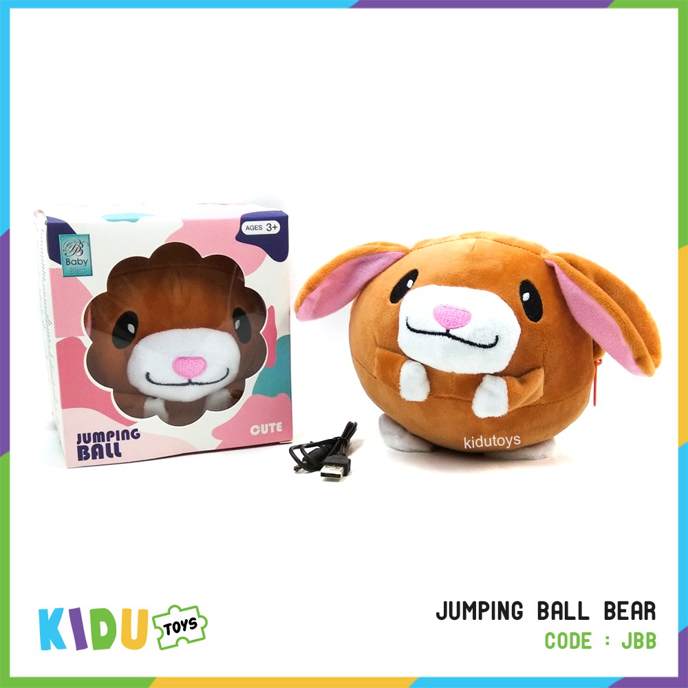 Mainan Edukasi Bola Lompat Musik Boneka Anak / Jumping Ball Kidu Toys