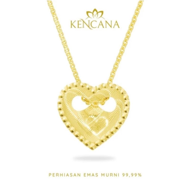 KALUNG EMAS ANTAM MURNI 99.99% LOVE 24 KARAT PERHIASAN KENCANA HARTADINATA