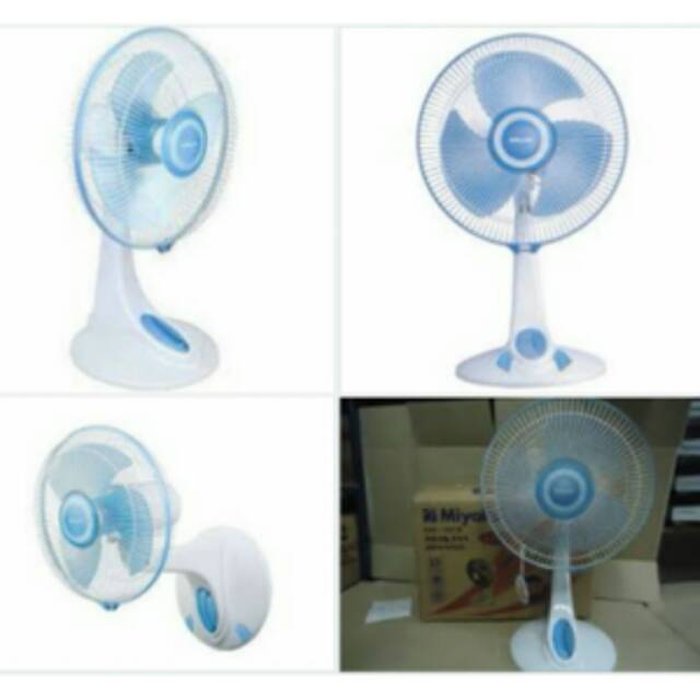 Miyako Desk Fan Stand Fan KAD 1227 B - Kipas Angin BESI Meja dINDING TEMBOK MIYAKO