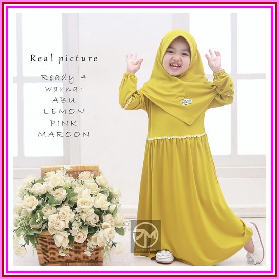 Pakaian Anak Usia 7 Sampai 10 Tahun Erika Kids Gamis Anak Katun Kotak Mix Brukat Gamis Anak Muslim G