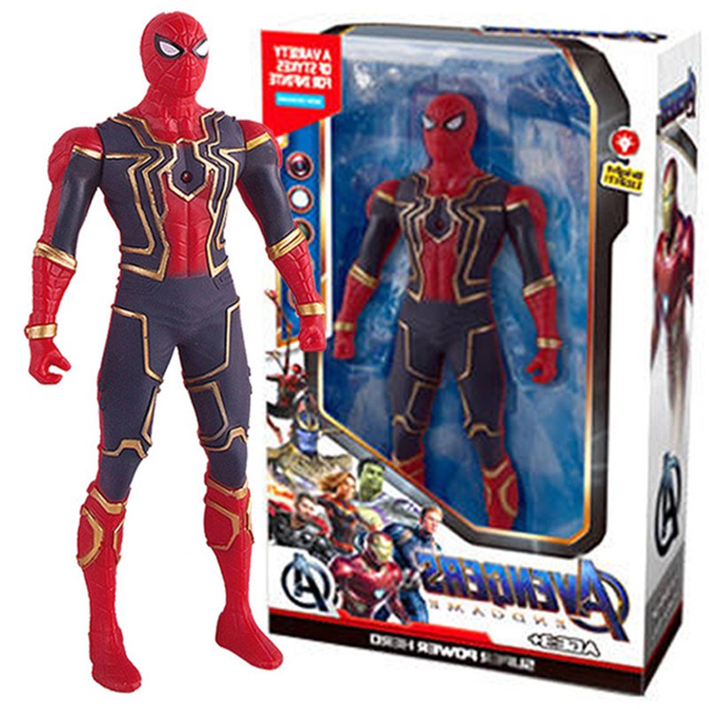 Mainan Action Figure Model Marvel Avengers 4 Ironman Spiderman Thanos Bahan PVC Ukuran 15cm Untuk Hadiah Anak