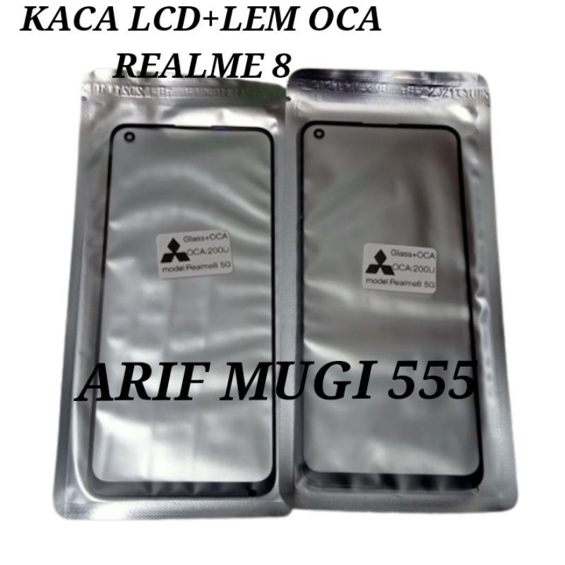 Kaca Lcd + Lem Oca Kaca Depan Kaca Touchscreen Realme 8 Original