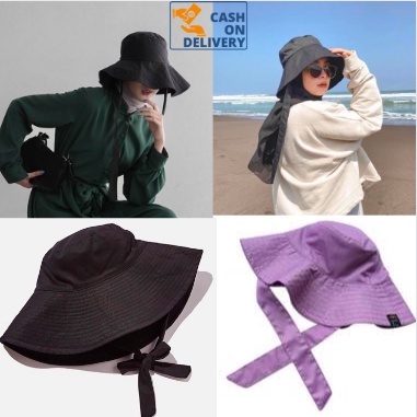 [TERLARIS] Bucket Wide Hat / Topi Bucket Pantai / Topi Bucket Selebgram Remaja Dewasa Laki Perempuan