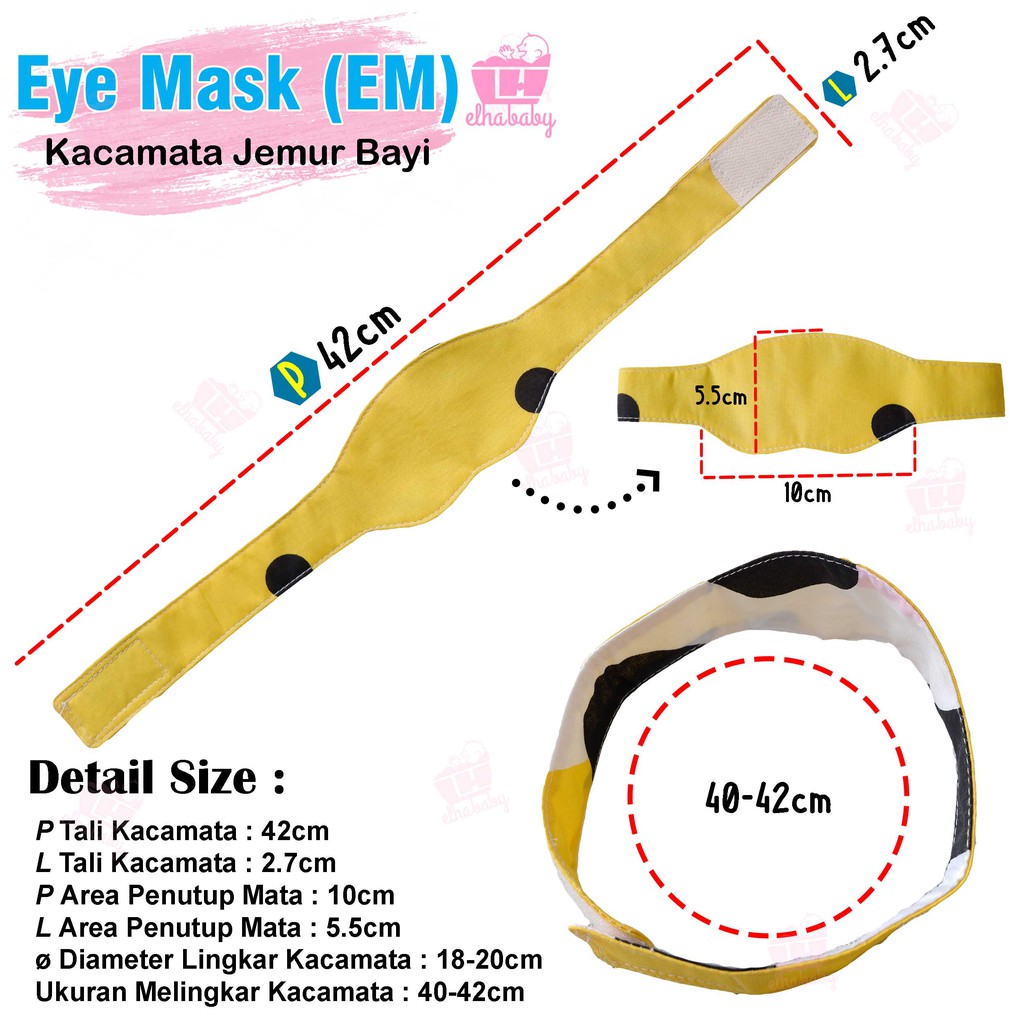 Kacamata Jemur Bayi Berjemur Kaca Mata Baby Eye Mask Original Karakter Murah