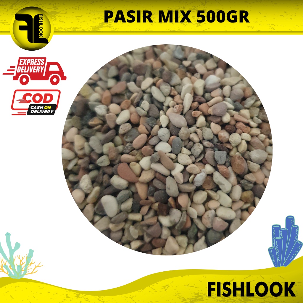 Pasir Mix Pancawarna Pasir Panca Warna Aquarium Aquascape 500 Gram