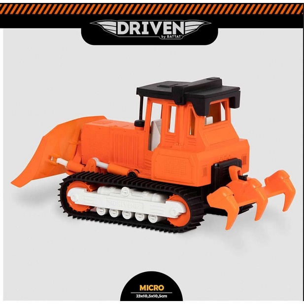 DRIVEN BY BATTAT Micro Sereis Micro Bulldozer Mainan Anak Truk Mobil Mobilan