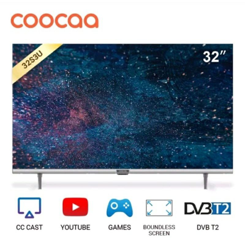 COOCAA LED TV 32 INCH Smart- Digital TV -youtube- WIFI (Coocaa 32S3U)