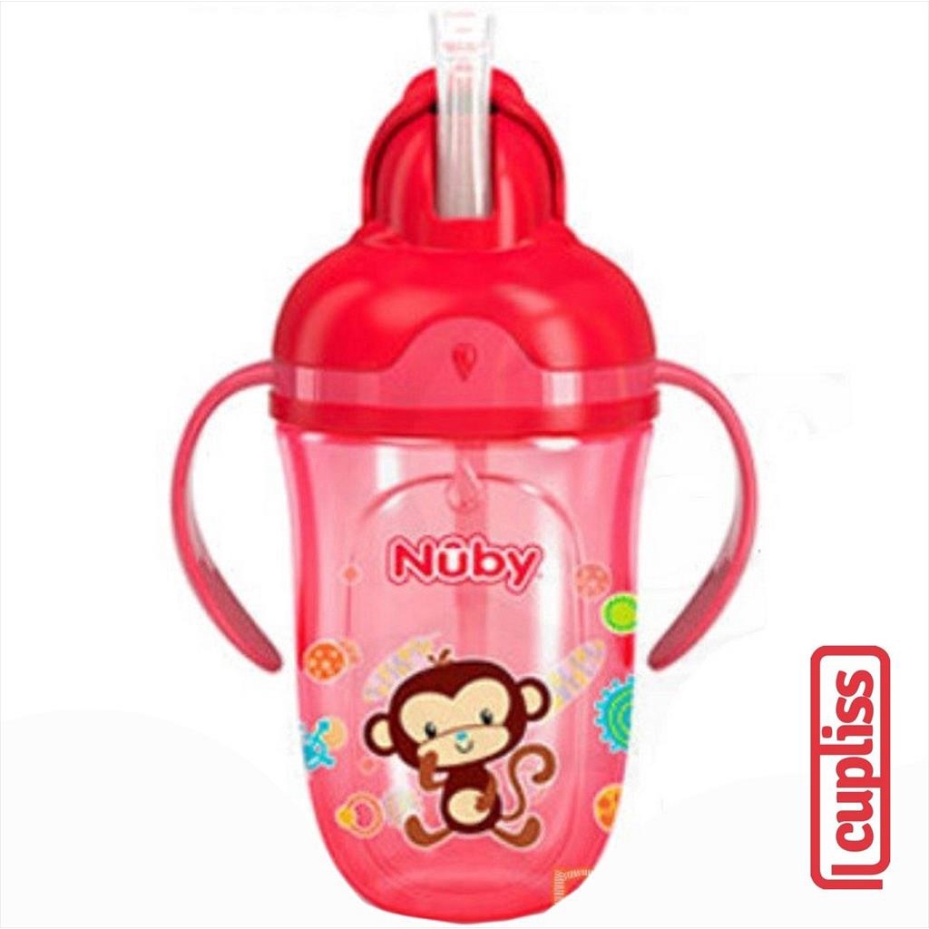 NUBY 124647 270 ml PP Comfort Flip it with Handle Red Botol