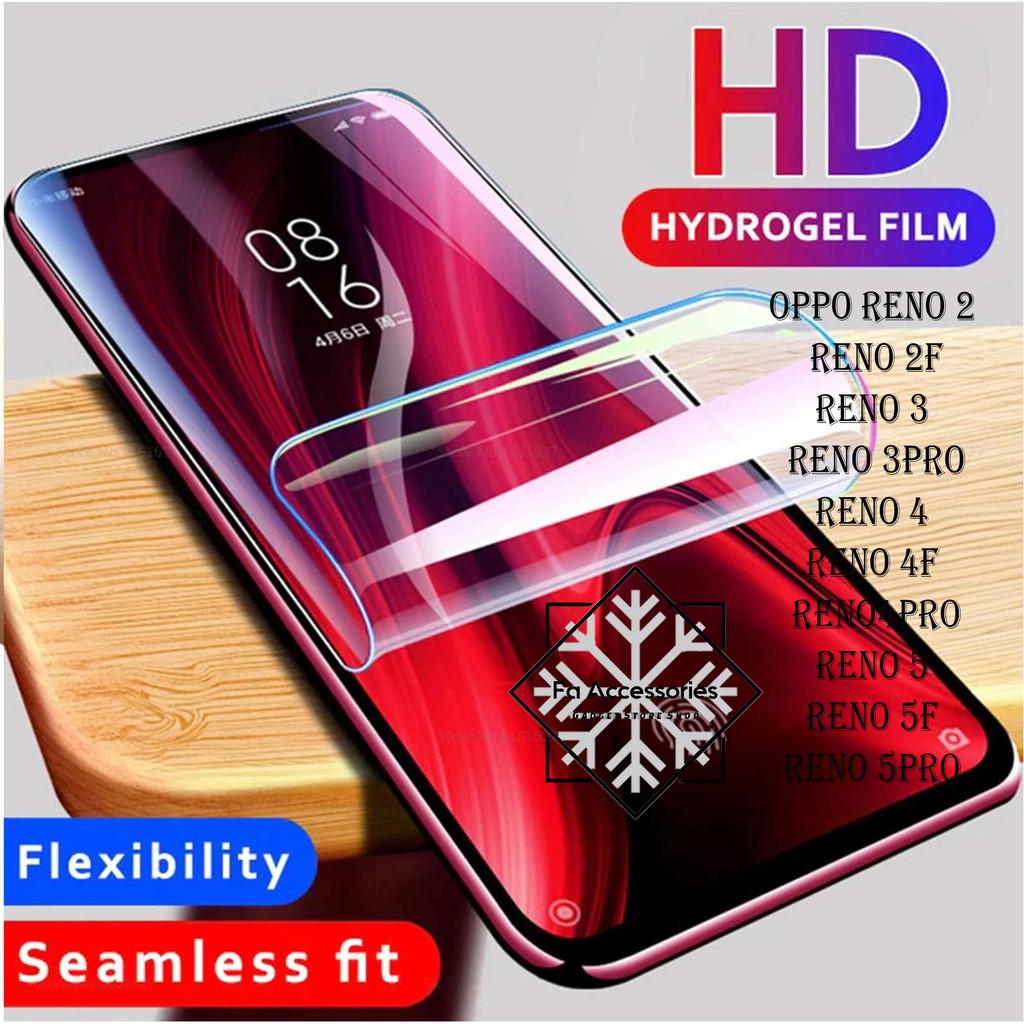 FA ANTI GORES JELLY HYDROGEL OPPO RENO 2 2F 2Z 3 3PRO 4 4F 4PRO 5 5F 5PRO 6 6PRO 7 7Z 7PRO 8 8T 8PRO 8Z Z 4G 5G F PRO FULL SCREEN