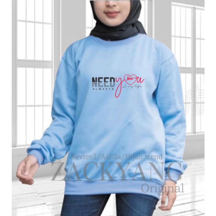 SWEATER WANITA/KAOS ATASAN LENGAN PANJANG  BAHAN BABYTERRY/ATASAN