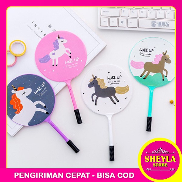 Pulpen Pena Kipas Karakter Unicorn / Pena Kipas Unicorn Lucu Import / TS-106