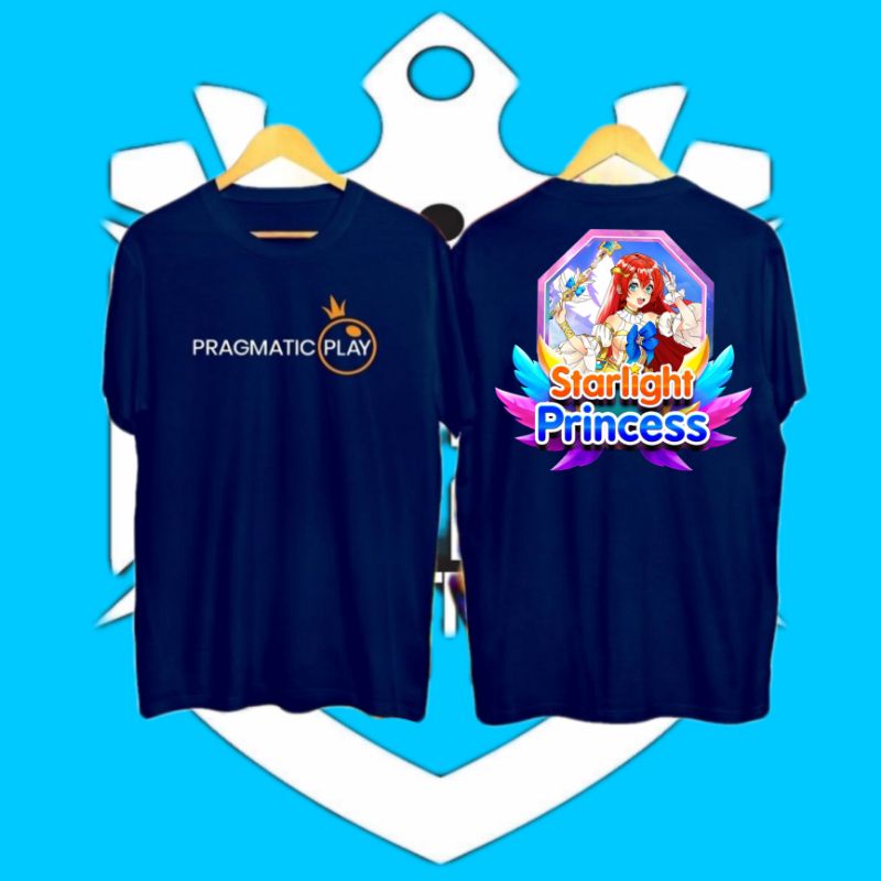 Baju Kaos Pria/Wanita Tulisan Logo Pragmatic Play/Pragmatic Play Starlight Princes New Logo