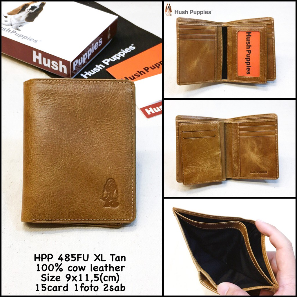 dompet pria hush puppies 485FU XL tan kw super dompet 