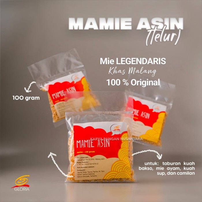 

MAMIE ASIN TELUR GLORIA MAMIE SNACK CAMILAN MAMIE CEMILAN MAMIE 100GR