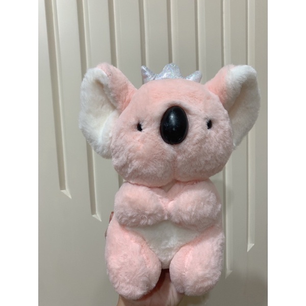 boneka koala pink muda mahkota