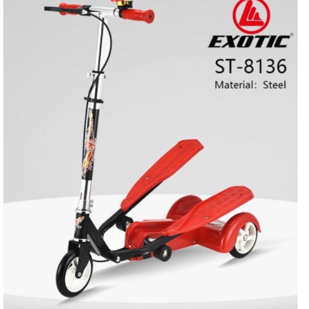 Scooter Skuter Anak Otoped Exotic ST8136 Roda 3 Pedal Ganda Bisa di Lipat  By Pacific-3