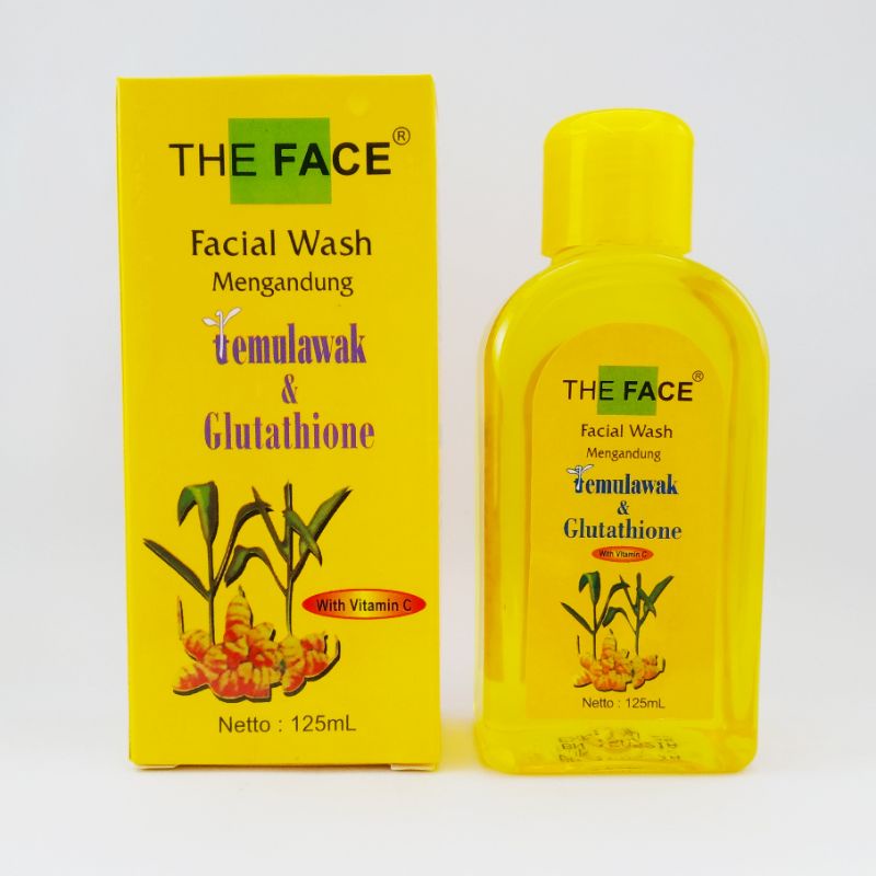 FACIAL WASH THE FACE TEMULAWAK WITH GLUTATHIONE ORIGINAL BPOM RESMI 125ml