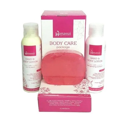 ✨SHASYA✨ Hanasui Body Care 3 in 1 Package | Transparent Soap | Day &amp; Night Lotion Paket Kecantikan