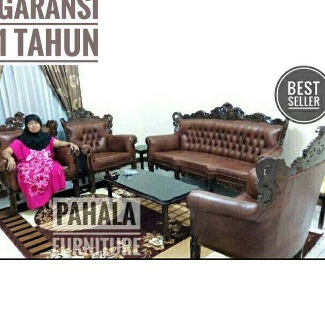 Februari Maniss Kursi Tamu Jati Romawi Rintik Best Seller (Kursi Jati, Sofa Jati) Kode 348