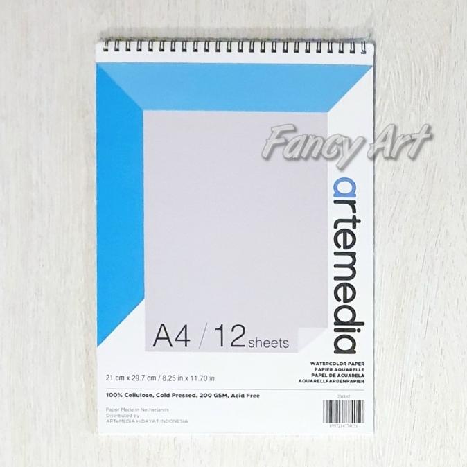 

Artemedia Watercolor Book A4 Wirebound 200Gsm 12Sheets Kertas Gambar