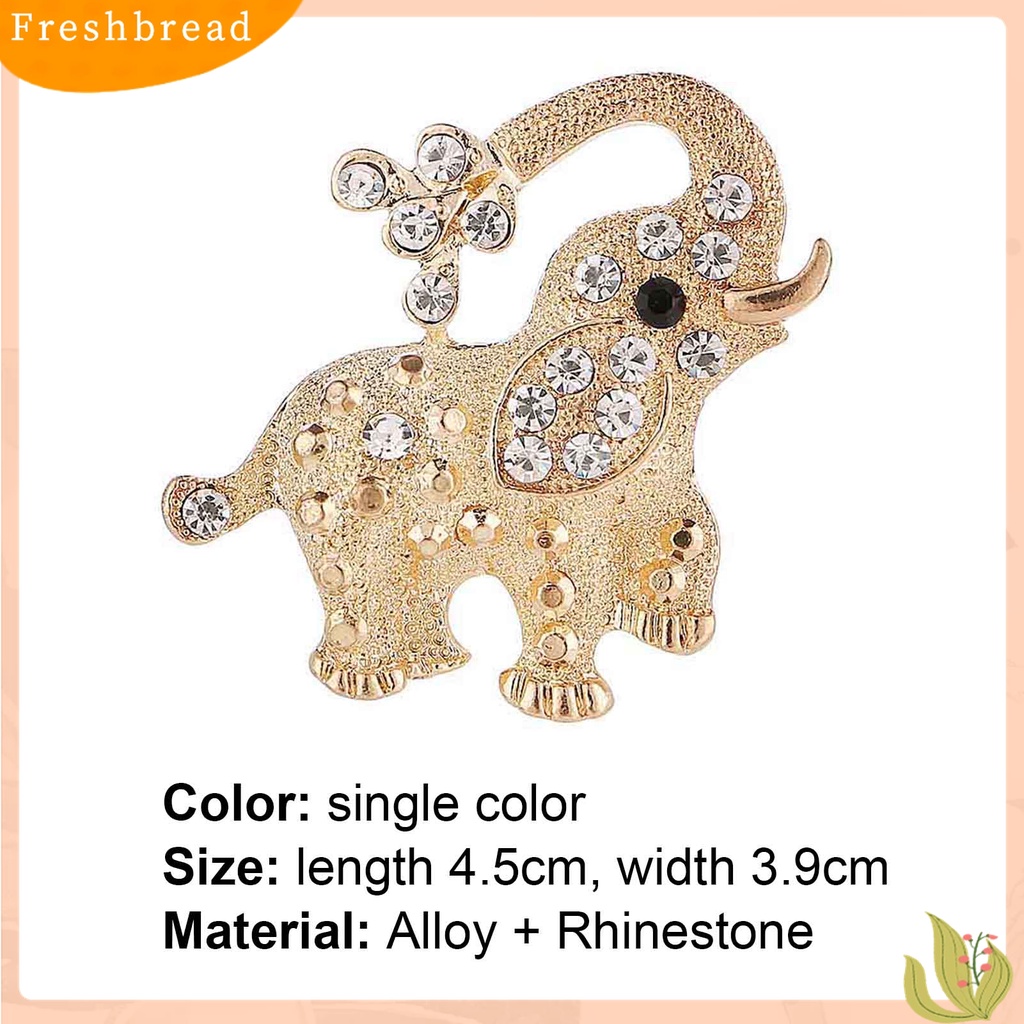 [ TERLARIS]Brooch Pin Elephant Shape Eco-friendly Alloy Scarf Shawl Badge for Gift