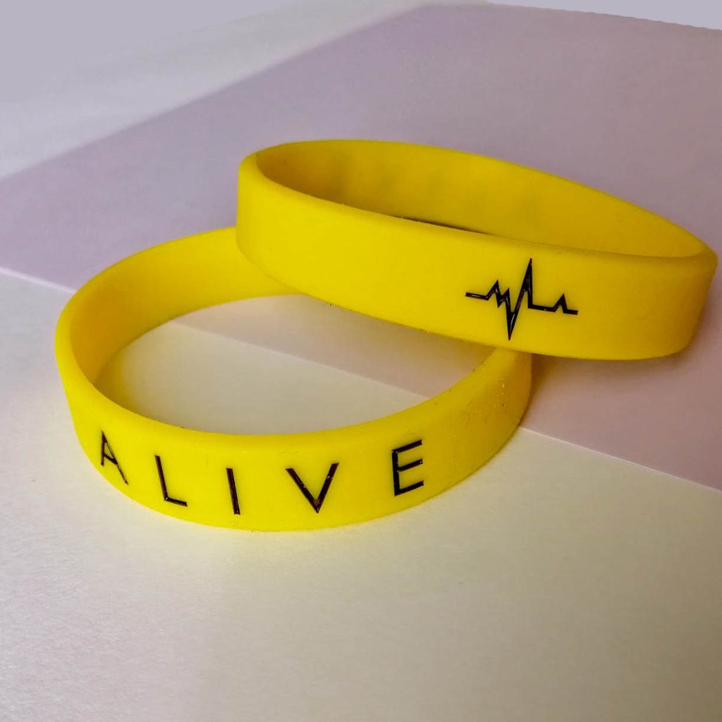 Alive Gelang Pria Bracelet BISA BAYAR DITEMPAT YELLOW ALIVE