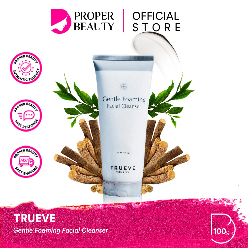 TRUEVE Gentle Foaming Facial Cleanser Indonesia / Low pH Toner Essence Serum Cream Mask Sunscreen