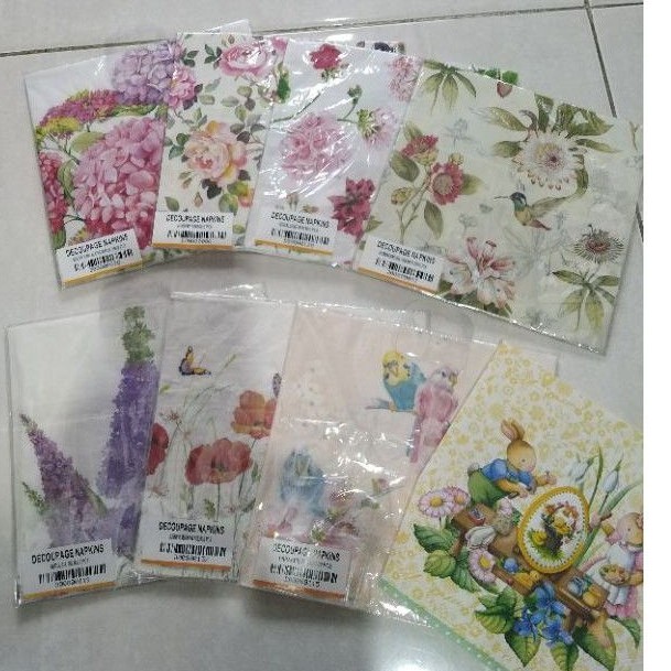 Decoupage napkin tissue import per lembar 1 pc