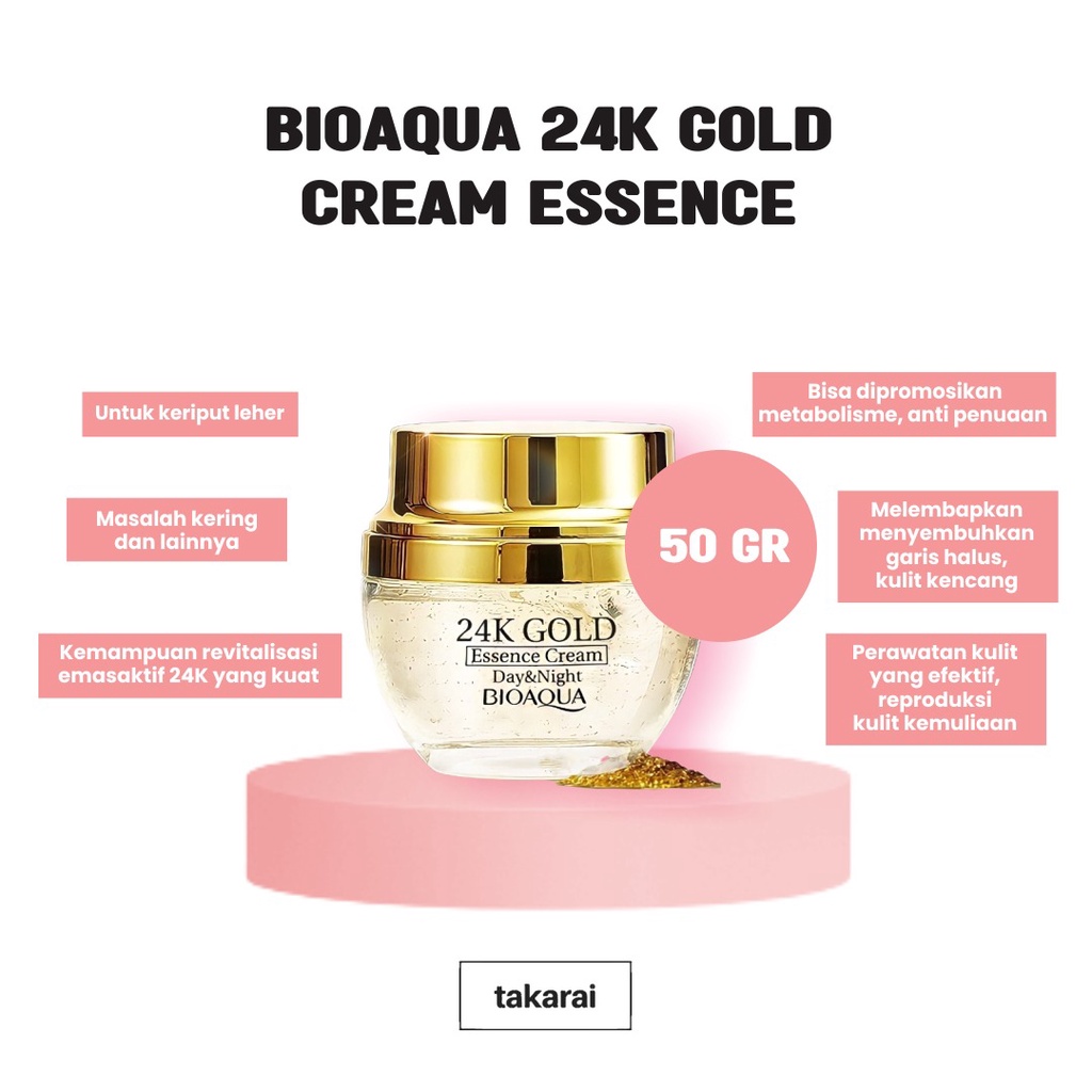 [COD] Bioaqua 24k Gold Paket 3in1 Treatment Kecantikan Anti Penuaan Dini &amp; Menyamarkan Flek Noda Bekas Jerawat