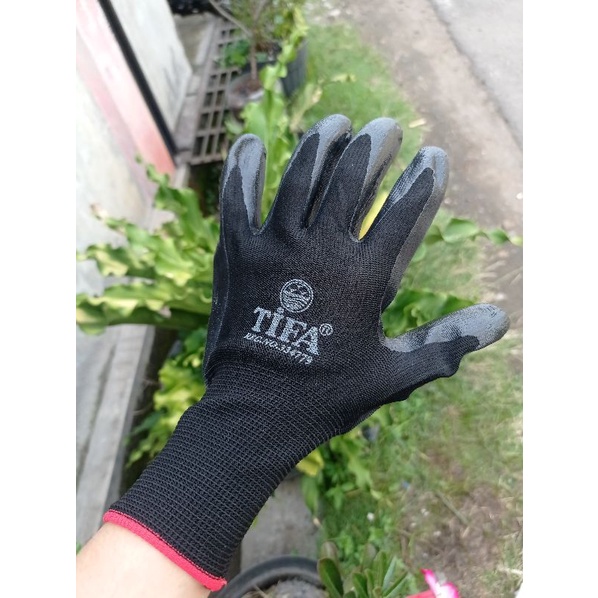 Sarung Tangan Karet Safety Nylon TYFA  / safety hand gloves / KAOS TANGAN TEHNIK /kaos tangan kerja proyek