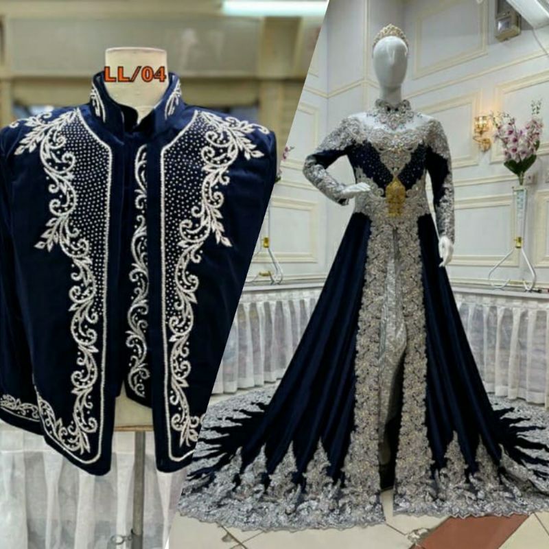 Kebaya pengantin bludru/kebaya bludru jawa/kebaya couple