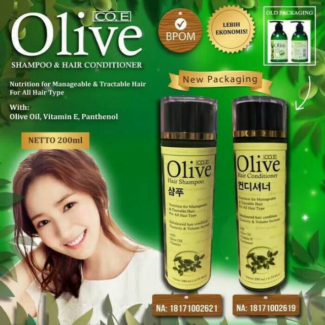 PAKET OLIVE HAIR SHAMPOO &amp; CONDITIONER KOREA BPOM