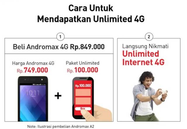 Smartfren Andromax A2 Android Nougat Smartphone 4G LTE 4000mAh