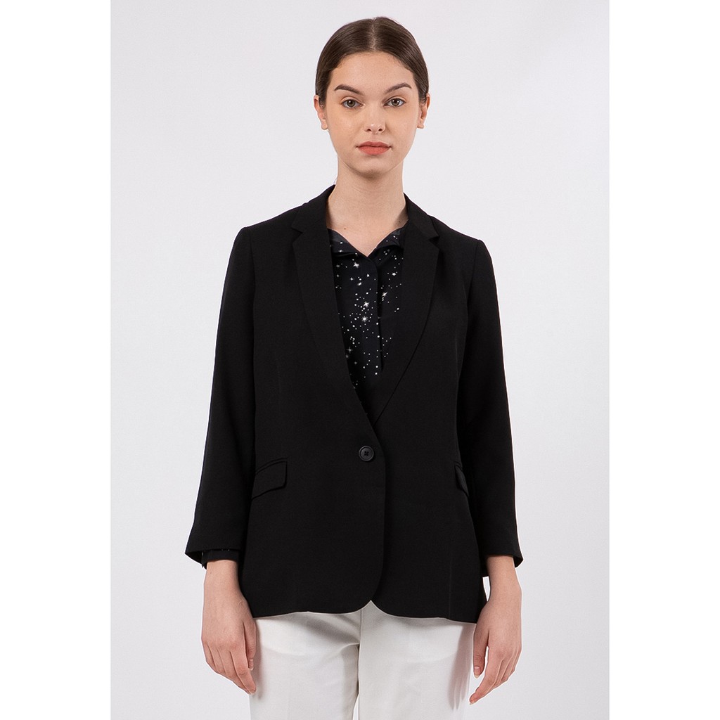 The Executive Basic Black Blazer 5-BZWKEY220B025 Black  