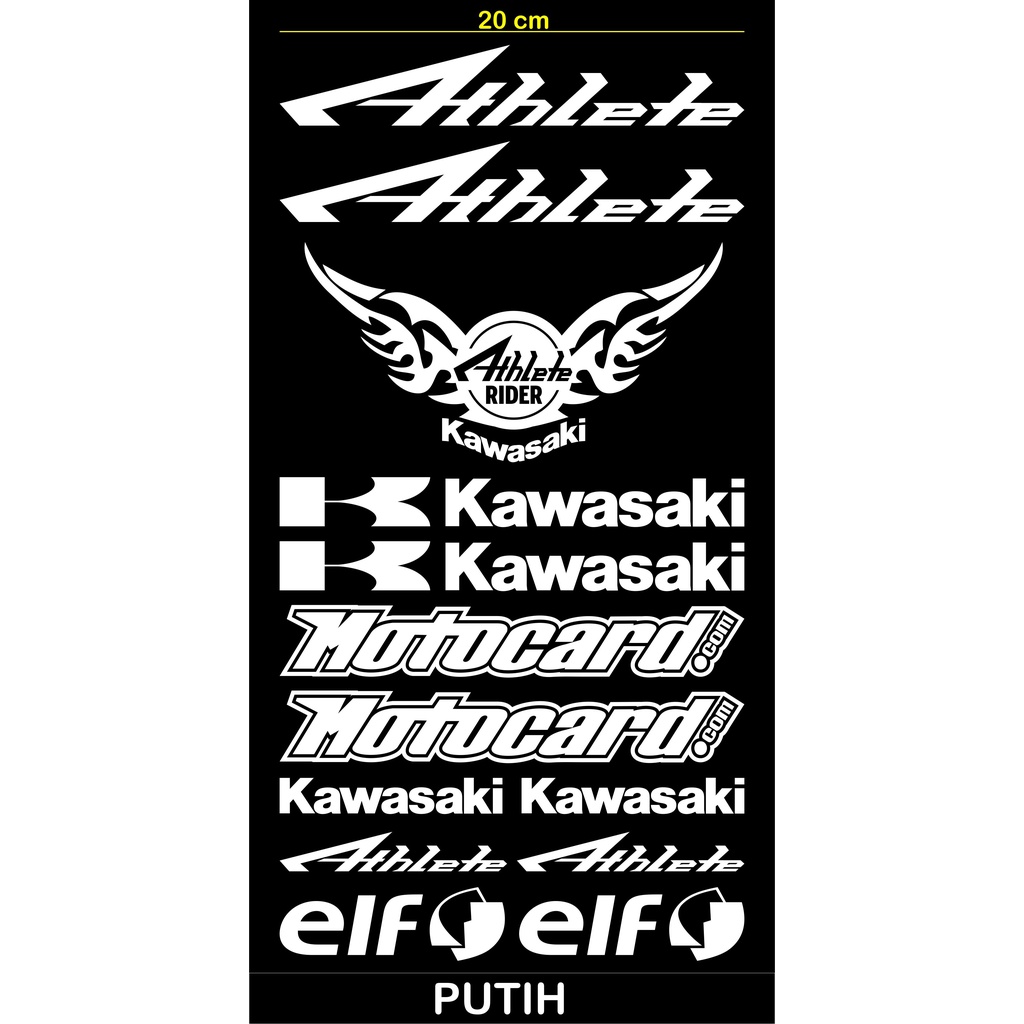 Stiker Motor Keren Cutting Sticker Body Motor KAWASAKI ATHLETE