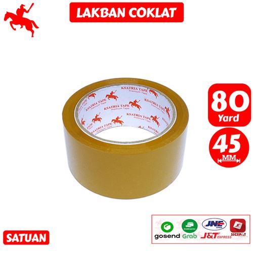 

JUAL Lakban Coklat KSATRIA Tape 80 Yard