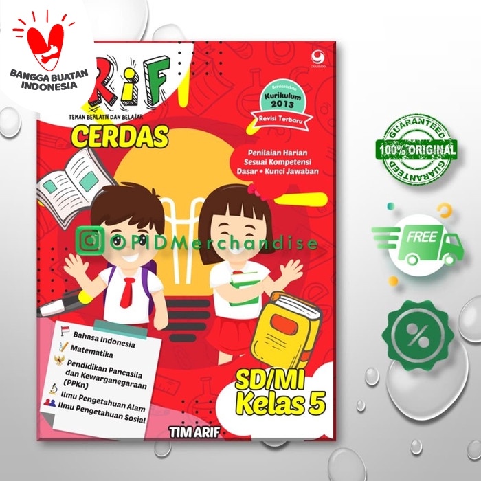 

❤BISA COD❤ Buku Arif Cerdas Untuk Sekolah Dasar Kelas 5 K 13, Grasindo