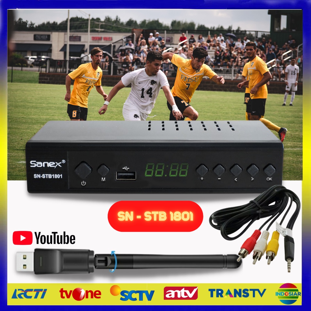 Jual Sanex Set Top Box DVB T2 / Set topbox tv digital untuk tv led / Set top box untuk tv tabung