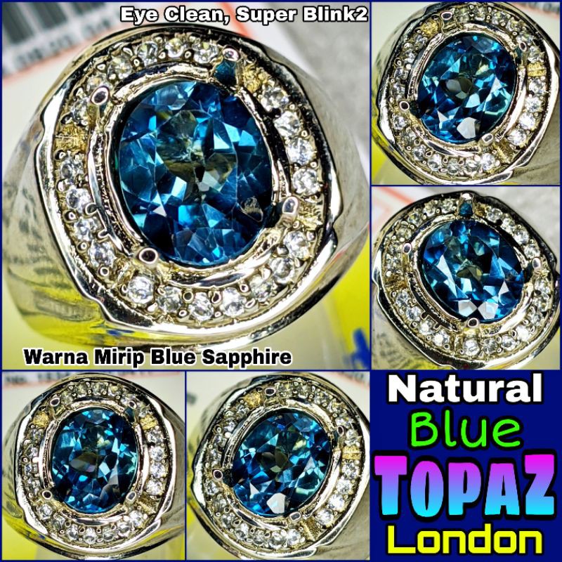 NATURAL BLUE TOPAZ LONDON MEMO Mirip Sapphire Srilanka Bkn Yellow Star Topaz Colombia Zamrud Ruby