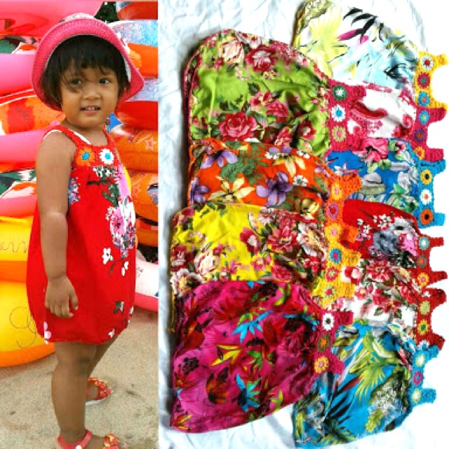 Daster Rajut Anak/Dress anak bali