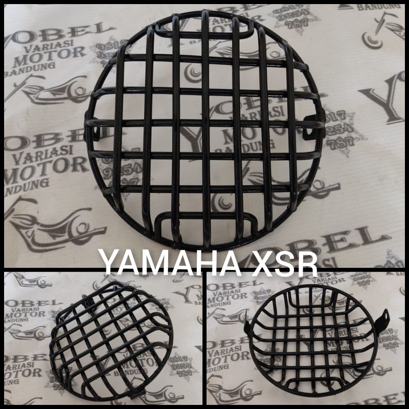 COVER LAMPU DEPAN YAMAHA XSR TRALIS GRILL LAMPU DEPAN MOTOR YAMAHA XSR
