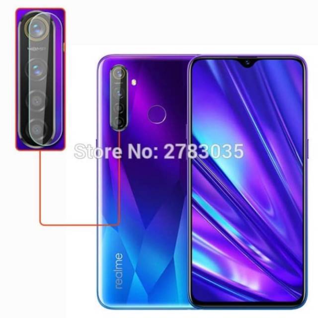 Tempered Glass Camera Realme 5 - Anti Gores Kamera  Realme 5 Biasa