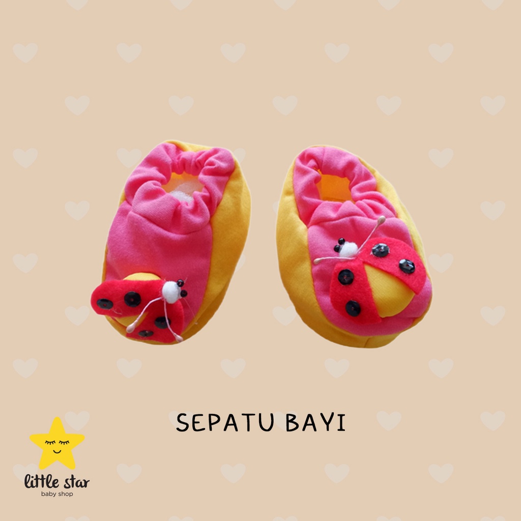 Sepatu Kain | Sepatu Bayi Newborn Cewek Cowok Boneka Motif