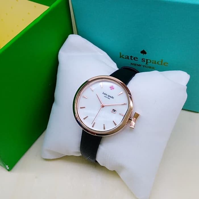 Jam Tangan Wanita / Cewek Kate Spade Date Leather Black