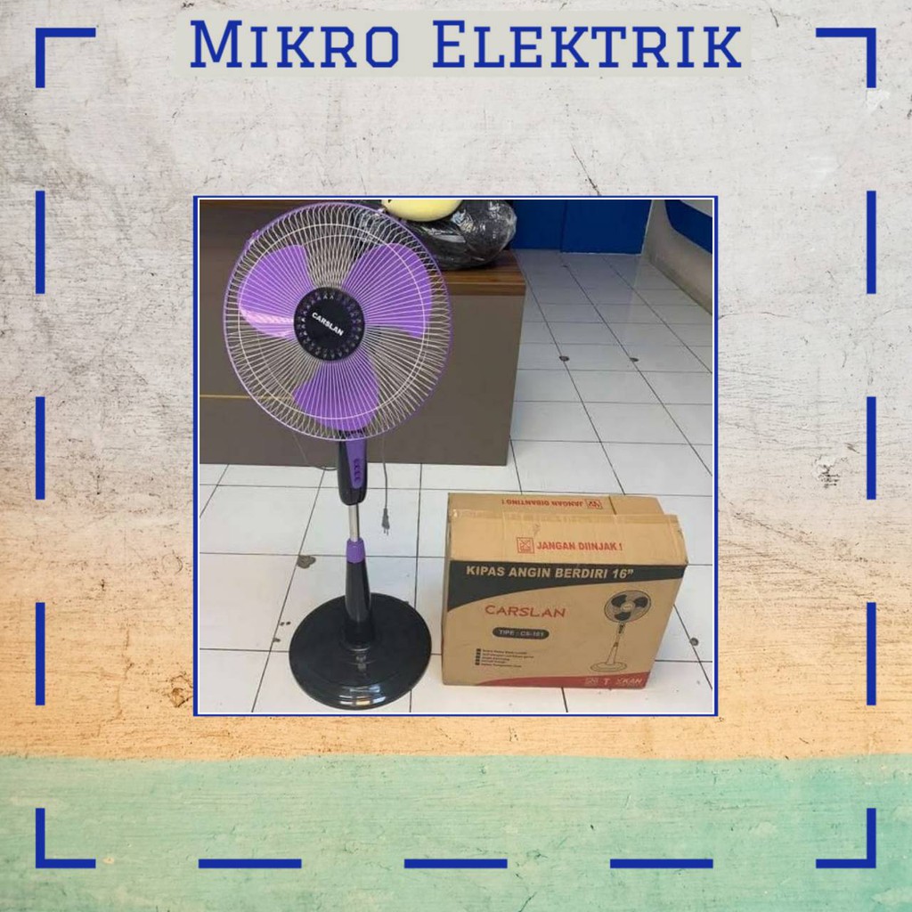 Kipas Angin Berdiri / Stand Fan Murah Merk Carslan 16 Inch CS-161