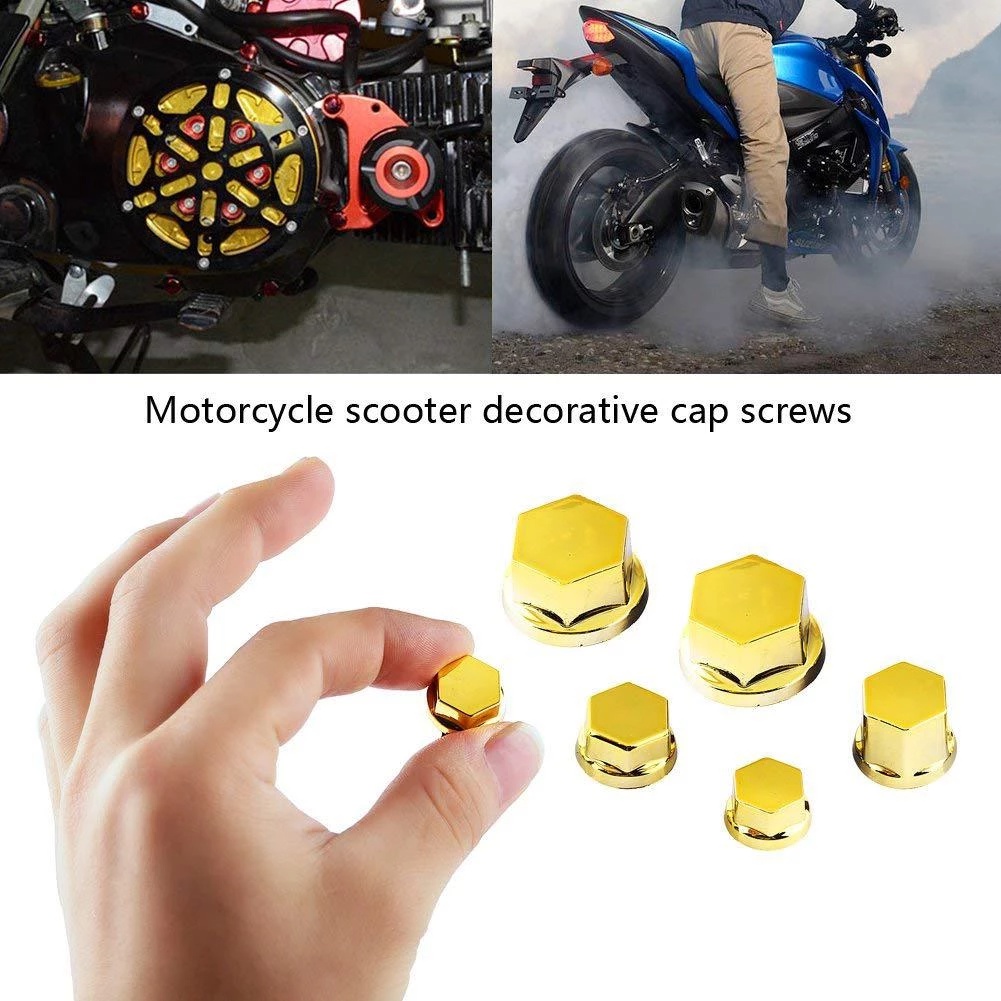 Motorcycle Modified Accessories Head Screw Cover Decoration Scooter Screw Cap Lid Auto Replacement Parts