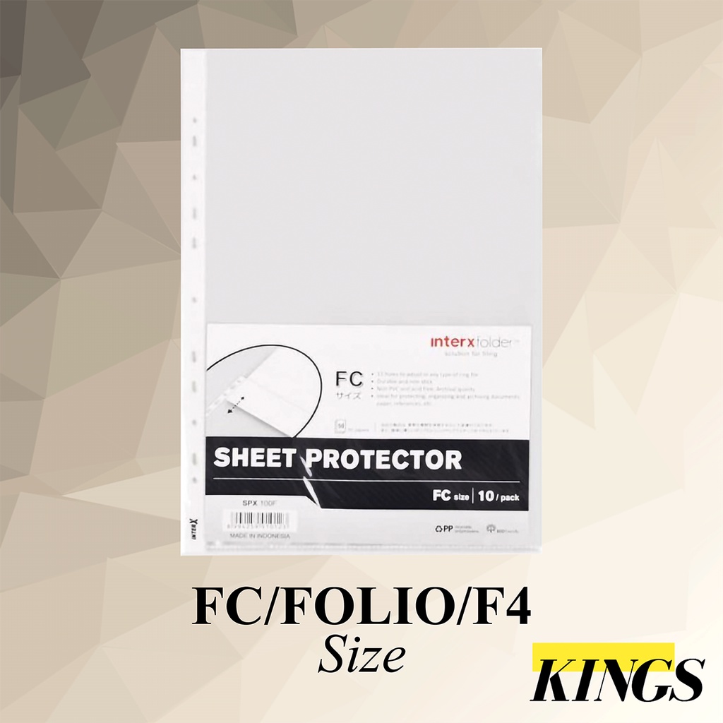 

Inter X Folder Sheet Protector Folio / F4 SPX 100F